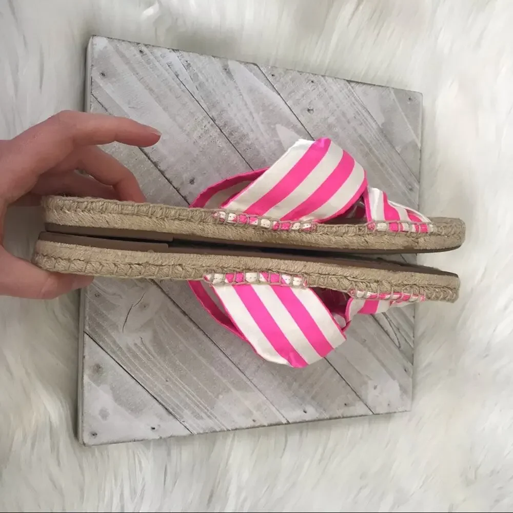 J.Crew Striped Twisted Knot Espadrille Sandals Size 8.5